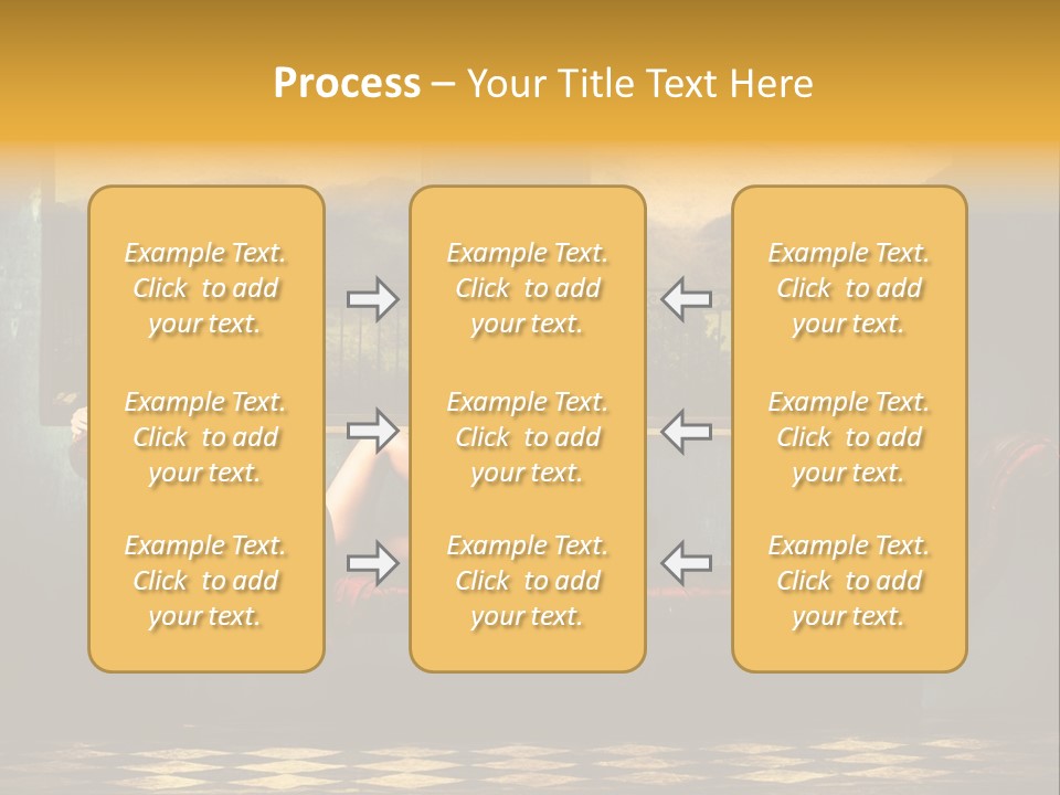 Woman Full Body Shot Sofa PowerPoint Template