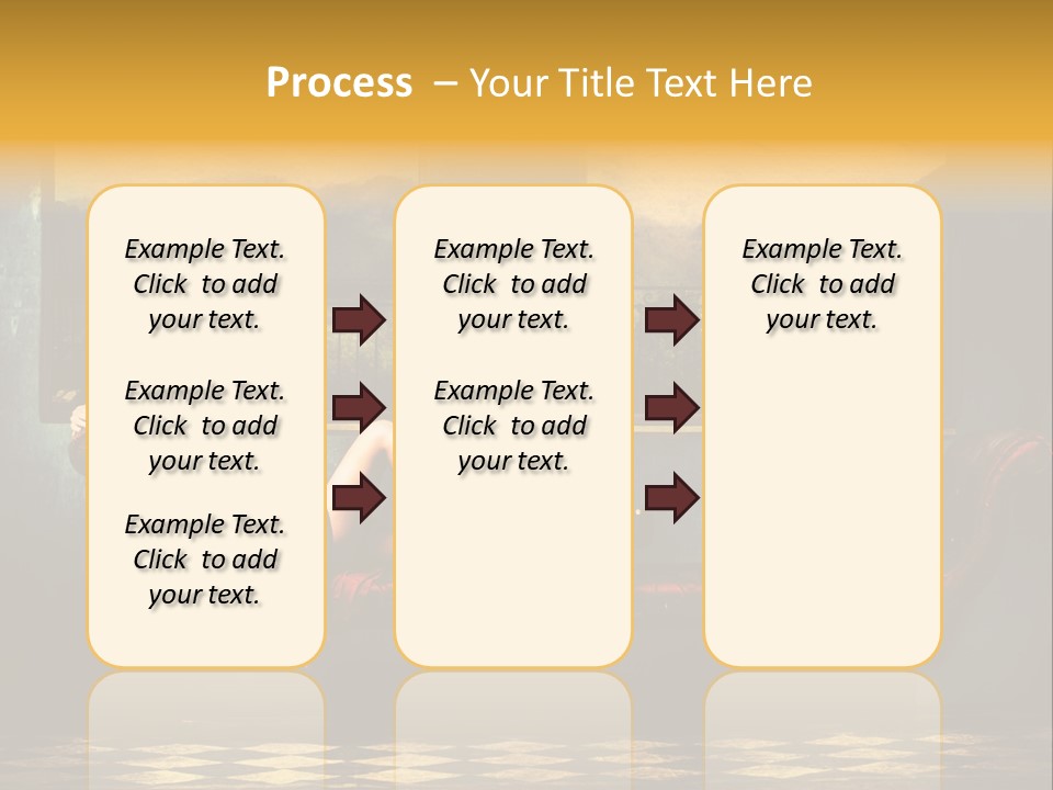Woman Full Body Shot Sofa PowerPoint Template