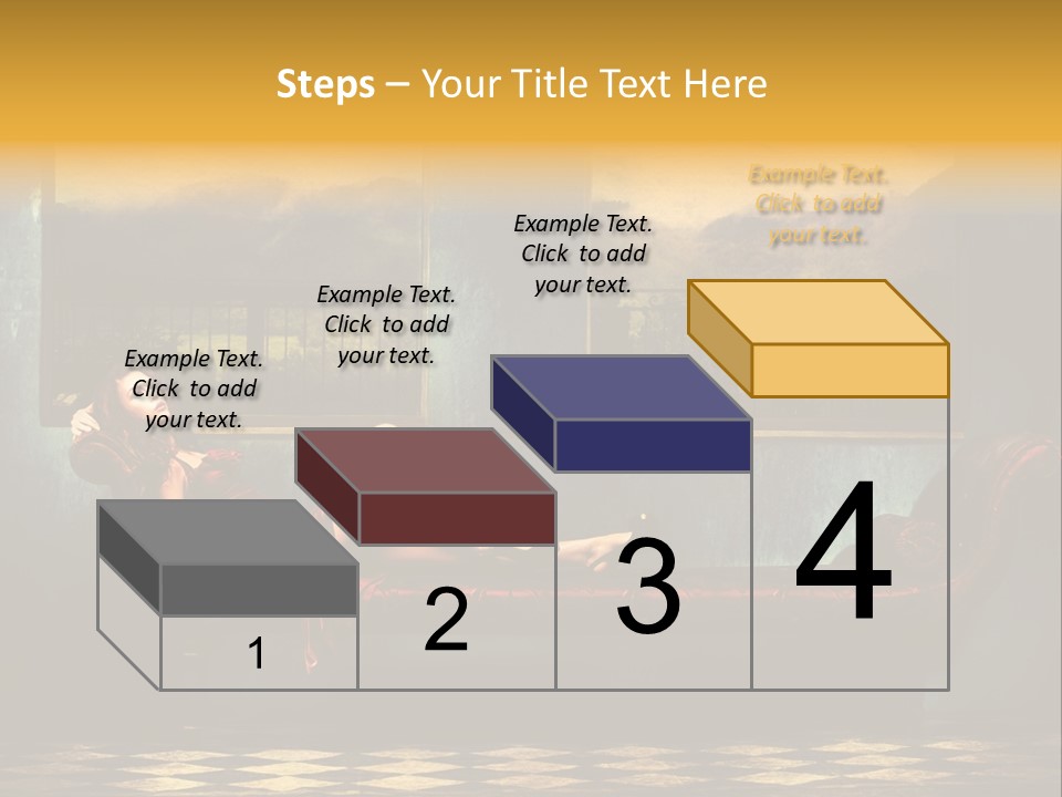 Woman Full Body Shot Sofa PowerPoint Template