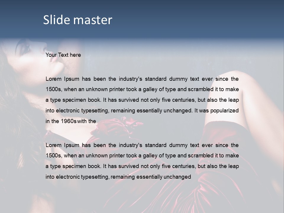 Figure Brunette Girl PowerPoint Template