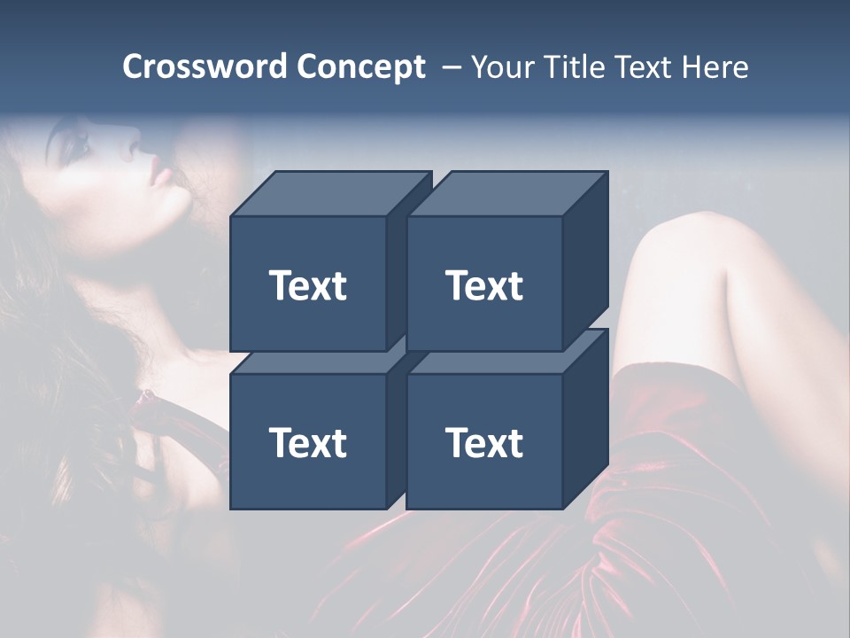 Figure Brunette Girl PowerPoint Template