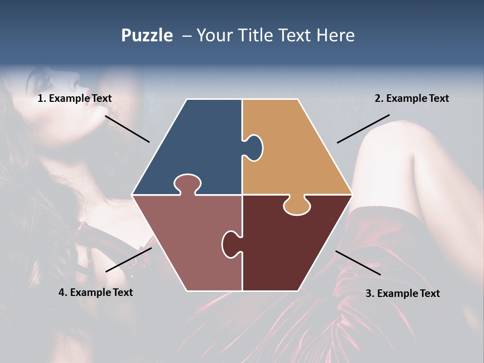 Figure Brunette Girl PowerPoint Template