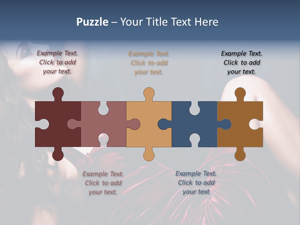 Figure Brunette Girl PowerPoint Template