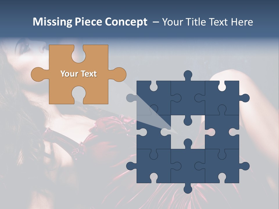 Figure Brunette Girl PowerPoint Template