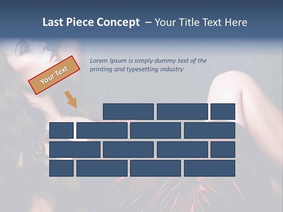 Figure Brunette Girl PowerPoint Template