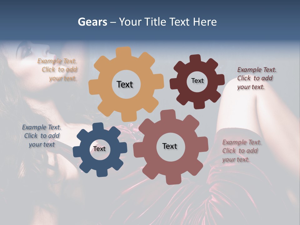 Figure Brunette Girl PowerPoint Template