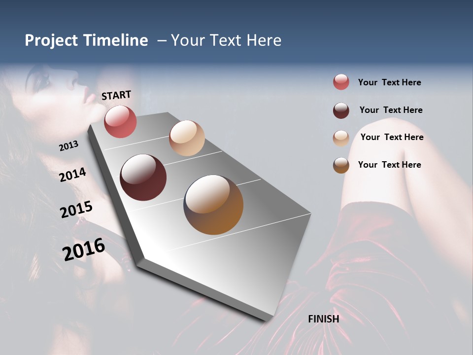 Figure Brunette Girl PowerPoint Template