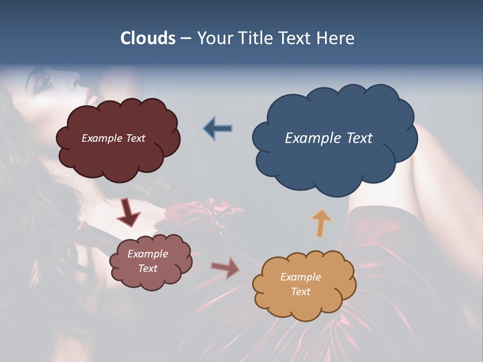 Figure Brunette Girl PowerPoint Template