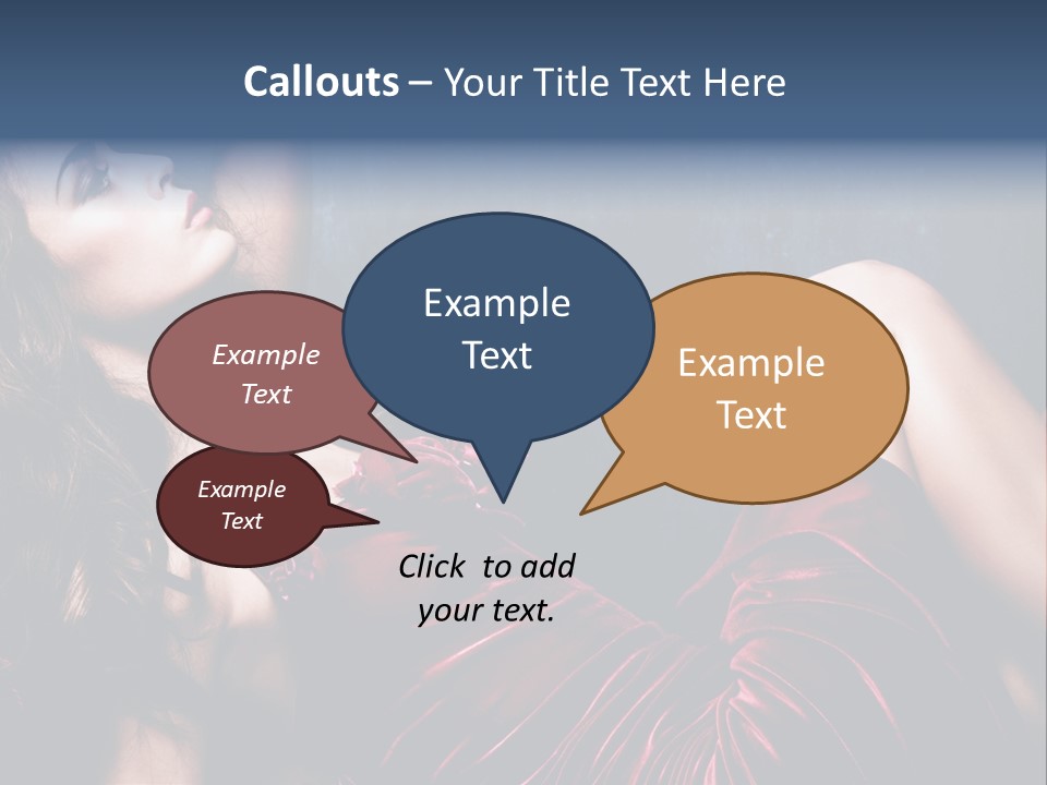 Figure Brunette Girl PowerPoint Template