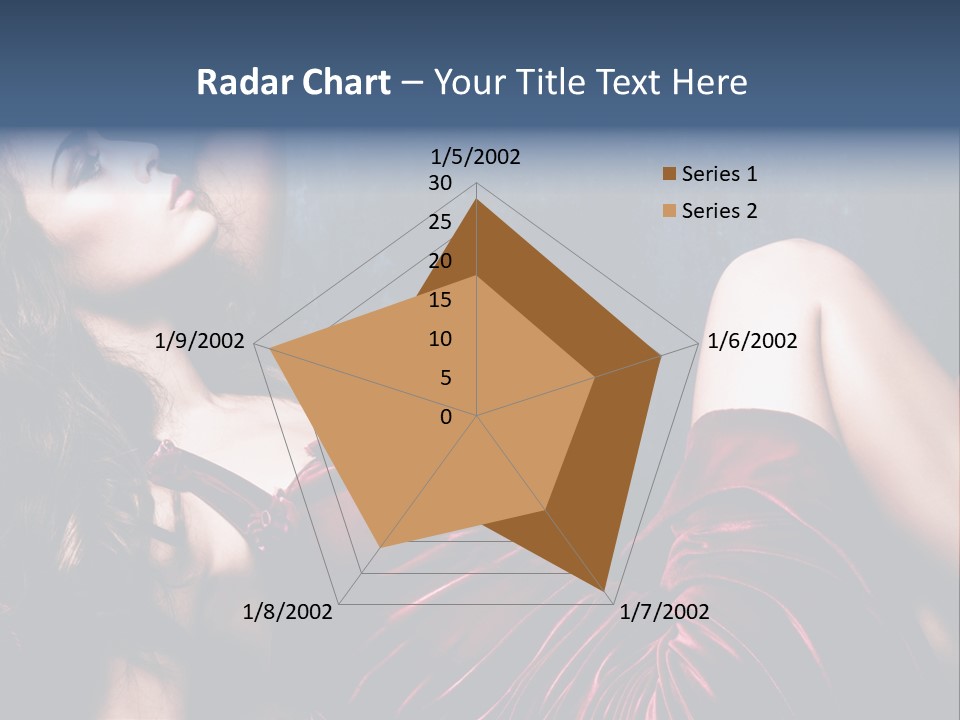 Figure Brunette Girl PowerPoint Template