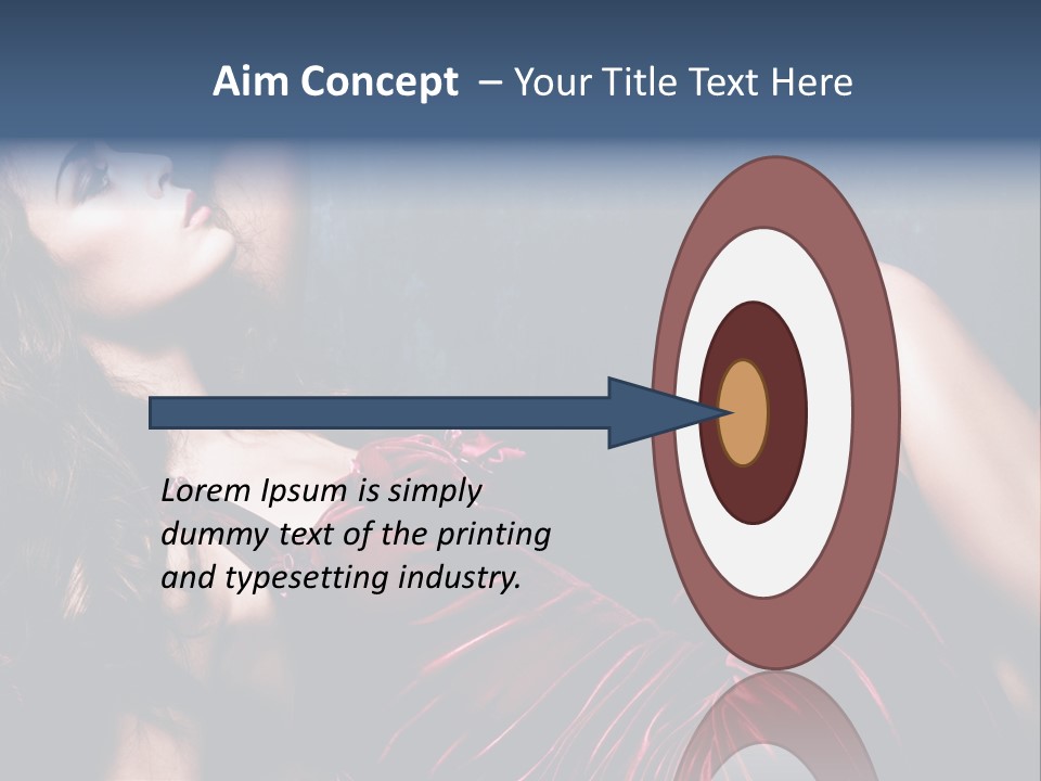 Figure Brunette Girl PowerPoint Template