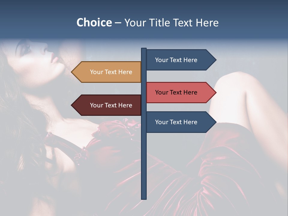 Figure Brunette Girl PowerPoint Template