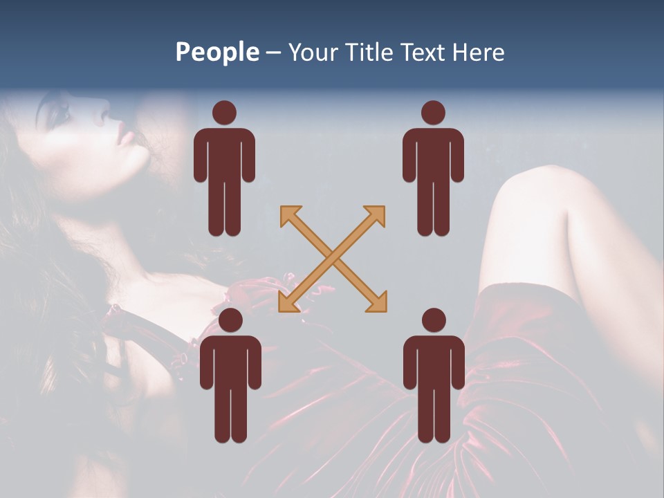 Figure Brunette Girl PowerPoint Template