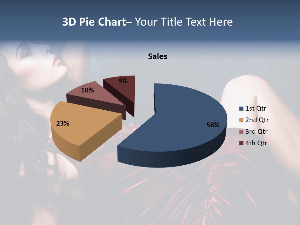 Figure Brunette Girl PowerPoint Template