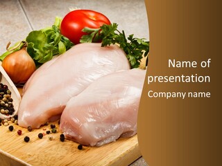 Grocery Meat Onion PowerPoint Template