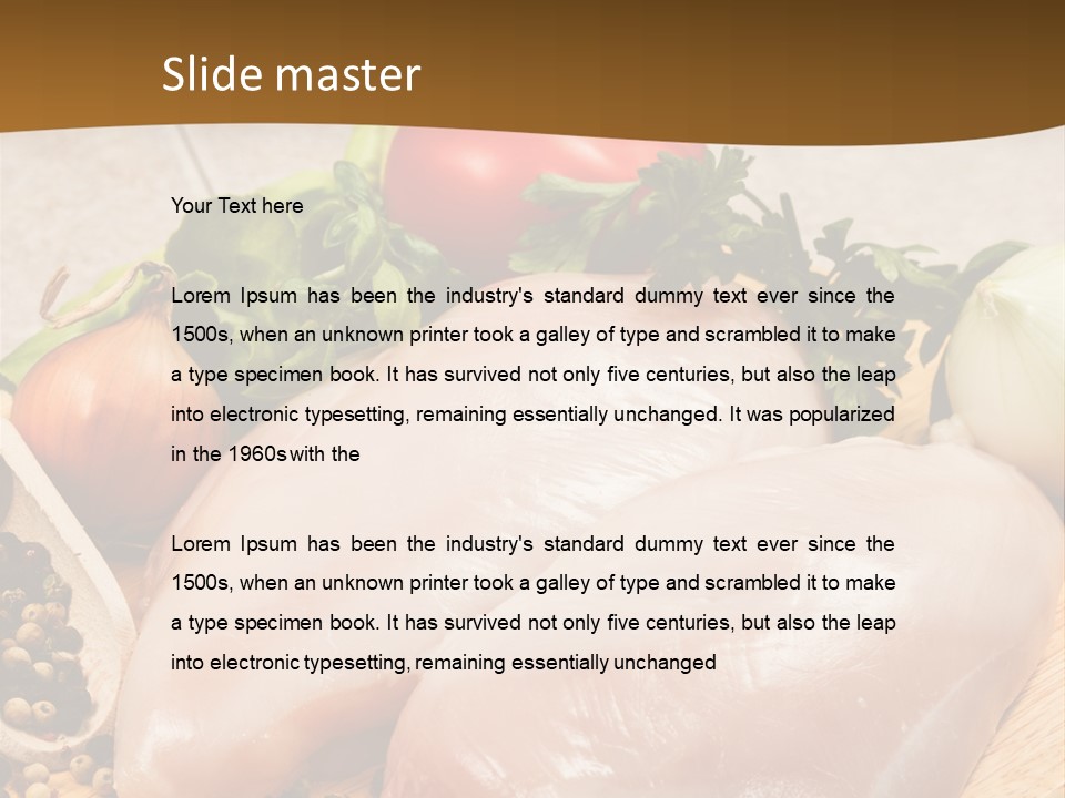Grocery Meat Onion PowerPoint Template