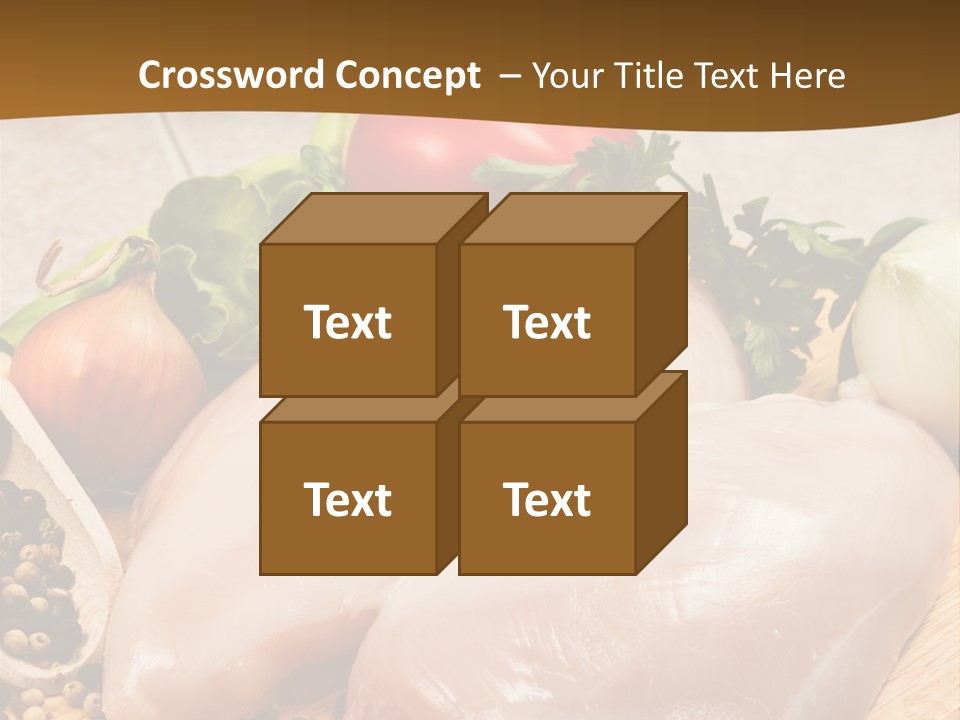 Grocery Meat Onion PowerPoint Template