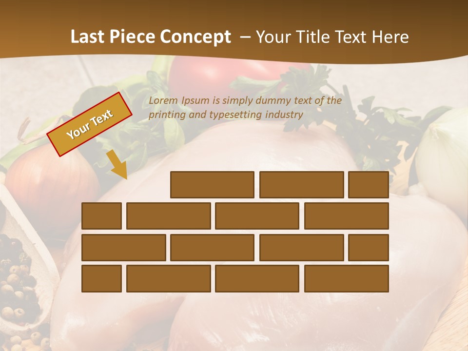 Grocery Meat Onion PowerPoint Template