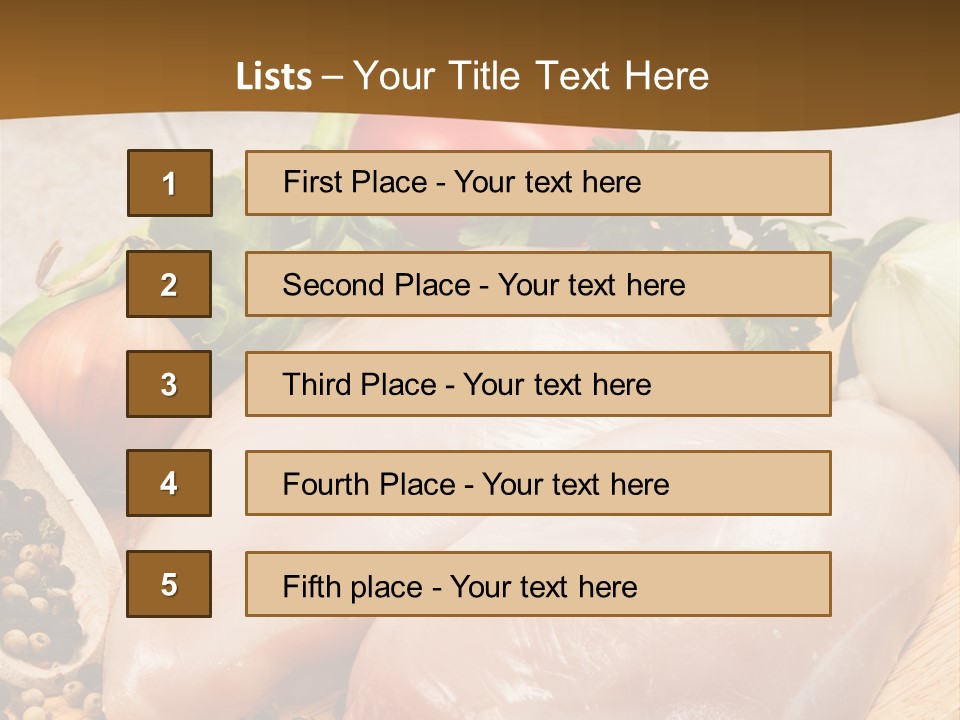 Grocery Meat Onion PowerPoint Template