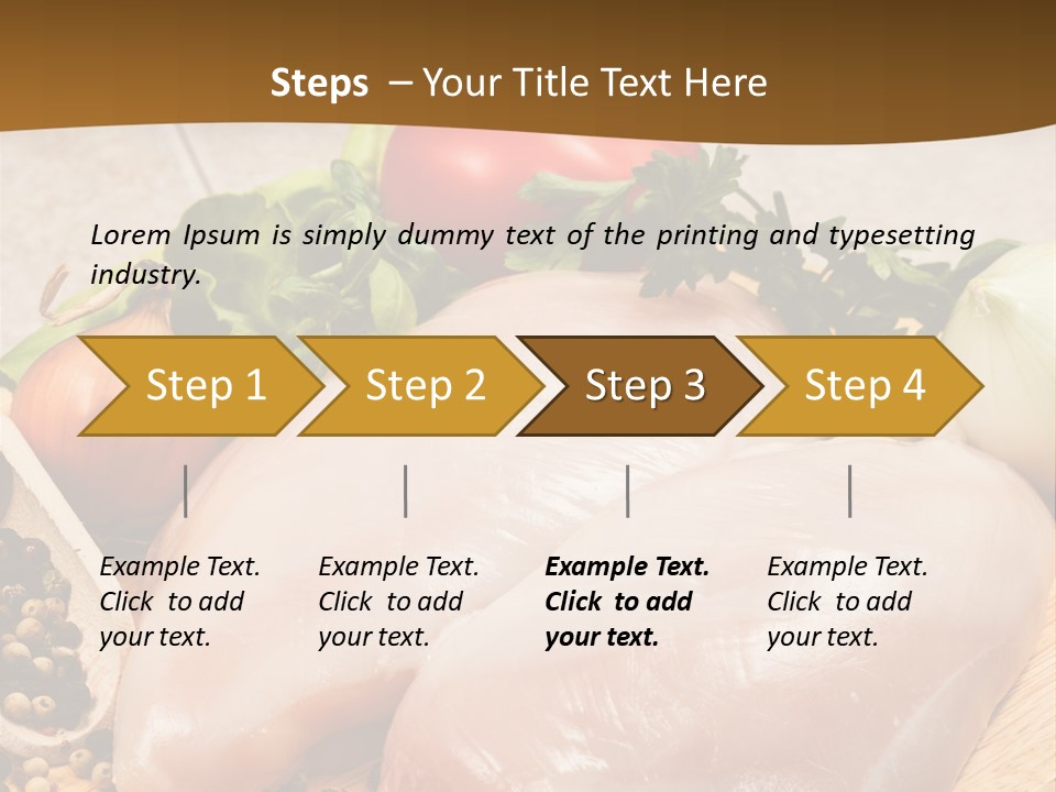 Grocery Meat Onion PowerPoint Template