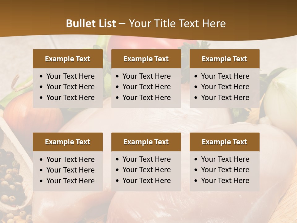 Grocery Meat Onion PowerPoint Template