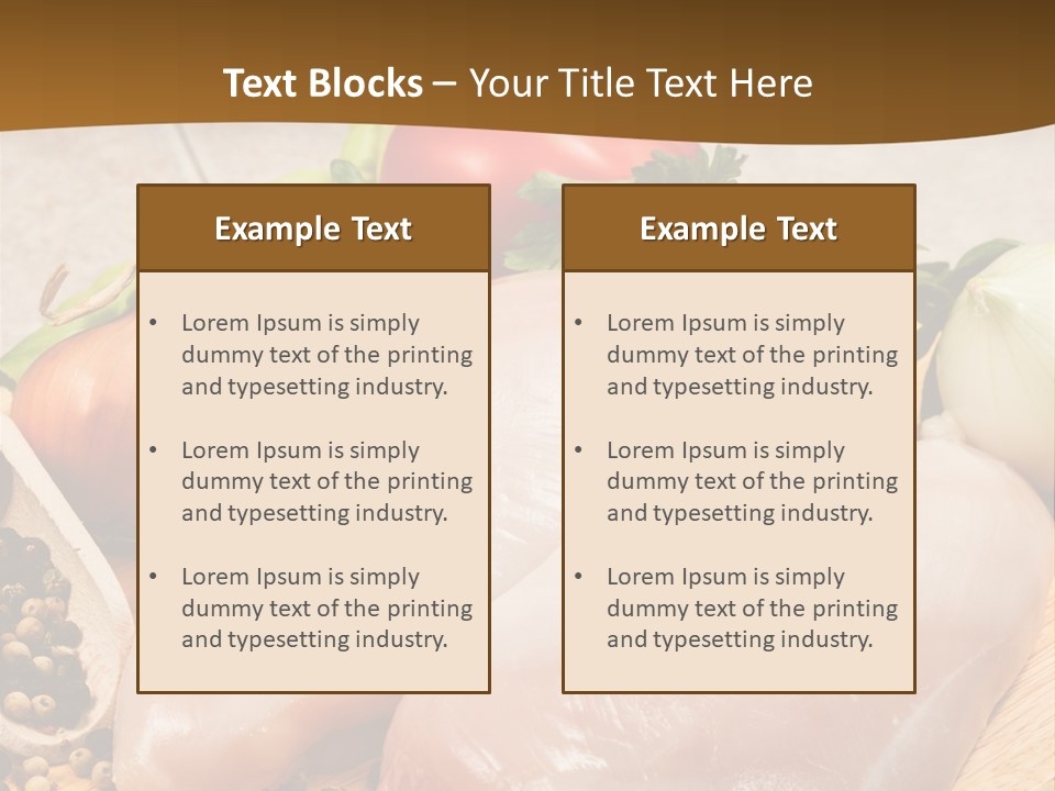 Grocery Meat Onion PowerPoint Template