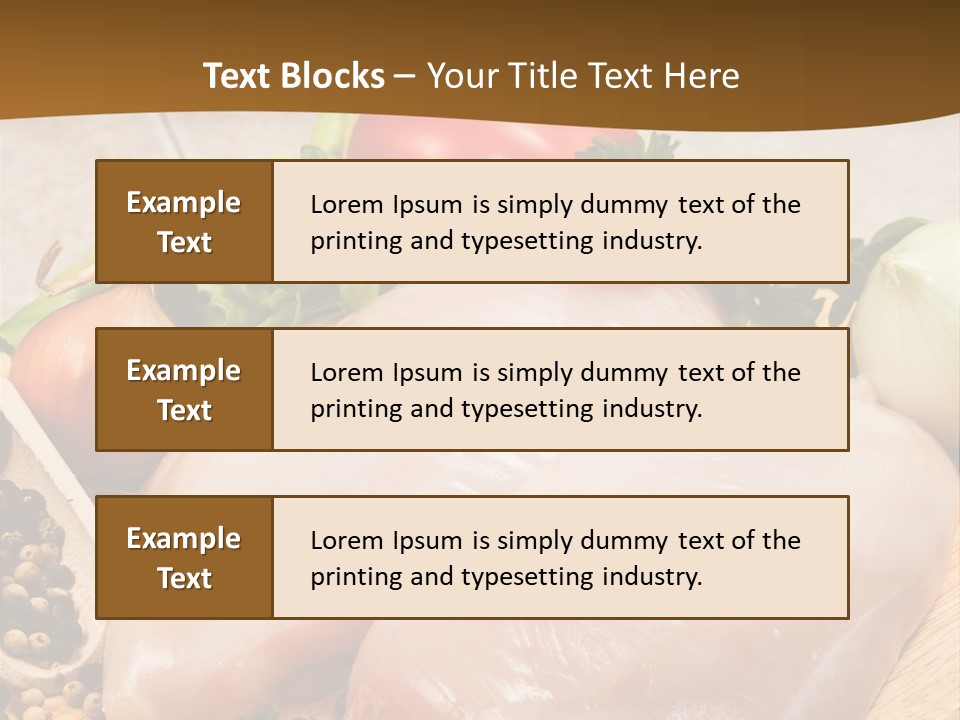 Grocery Meat Onion PowerPoint Template