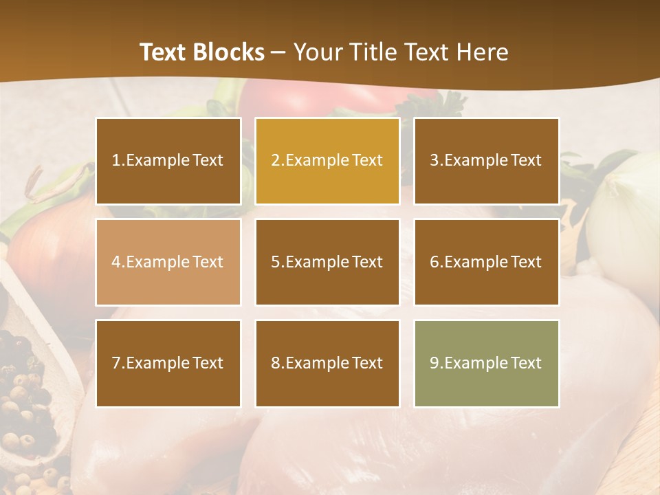 Grocery Meat Onion PowerPoint Template