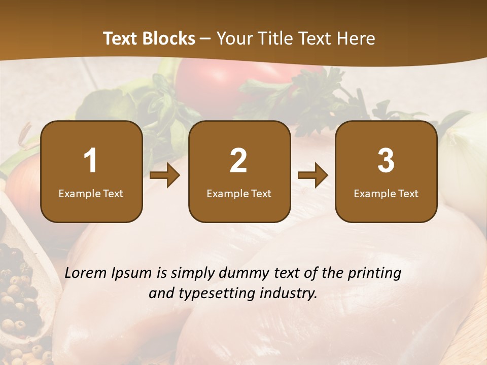 Grocery Meat Onion PowerPoint Template