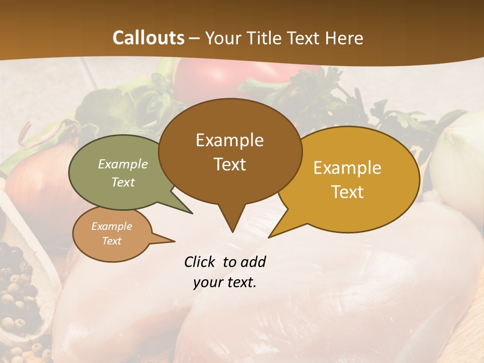 Grocery Meat Onion PowerPoint Template