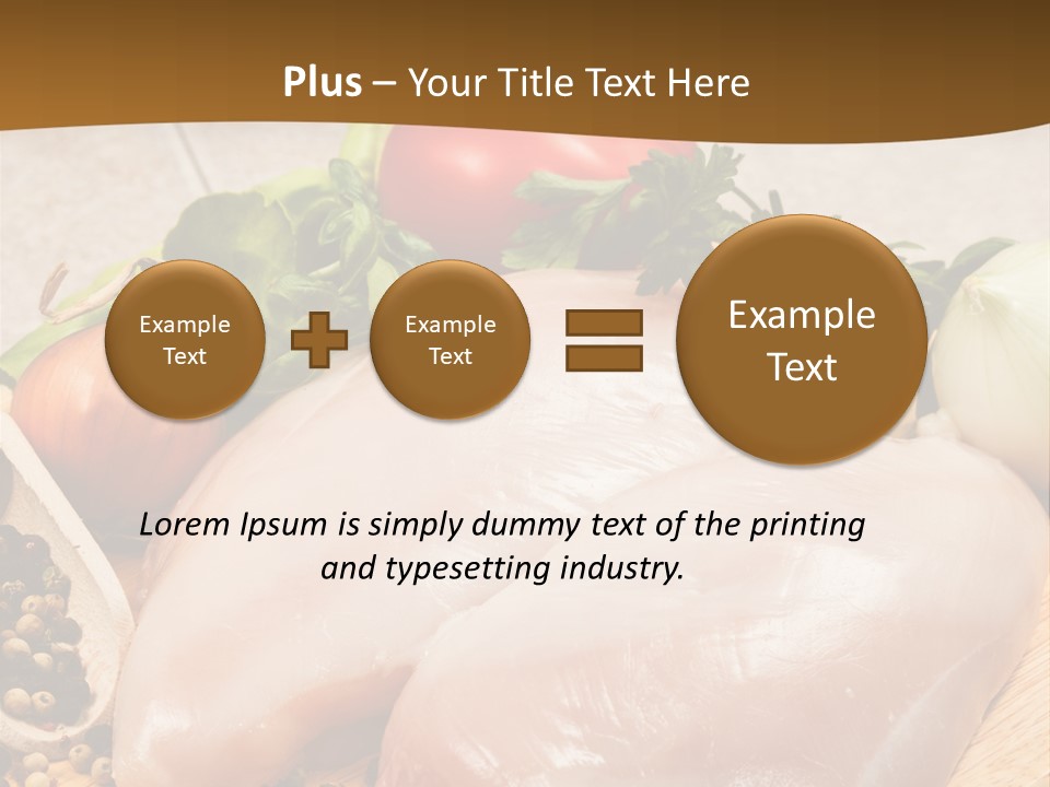 Grocery Meat Onion PowerPoint Template