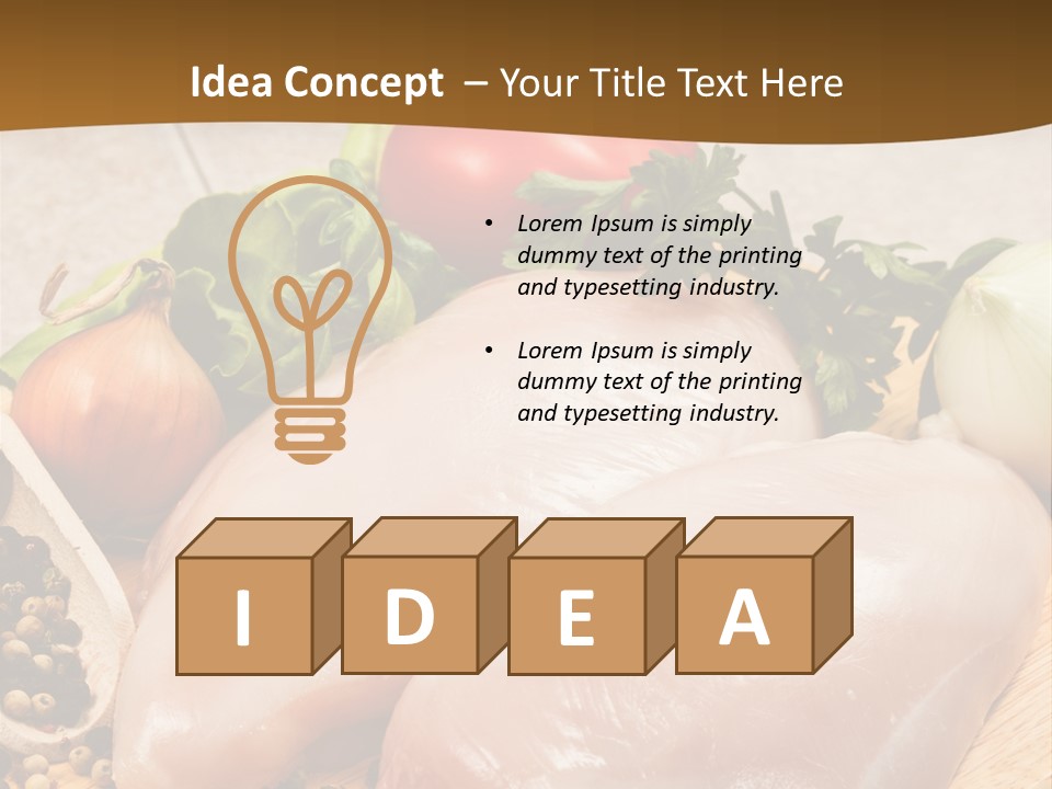 Grocery Meat Onion PowerPoint Template