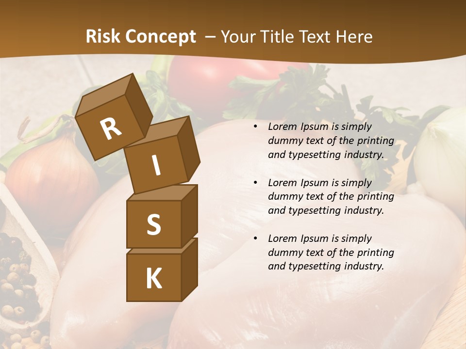 Grocery Meat Onion PowerPoint Template