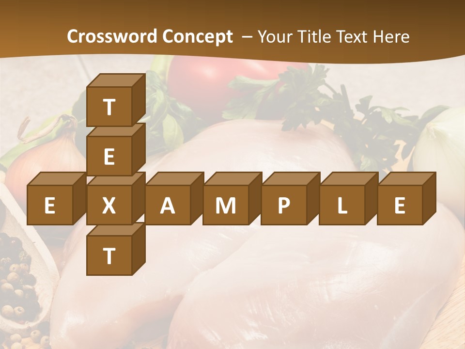 Grocery Meat Onion PowerPoint Template