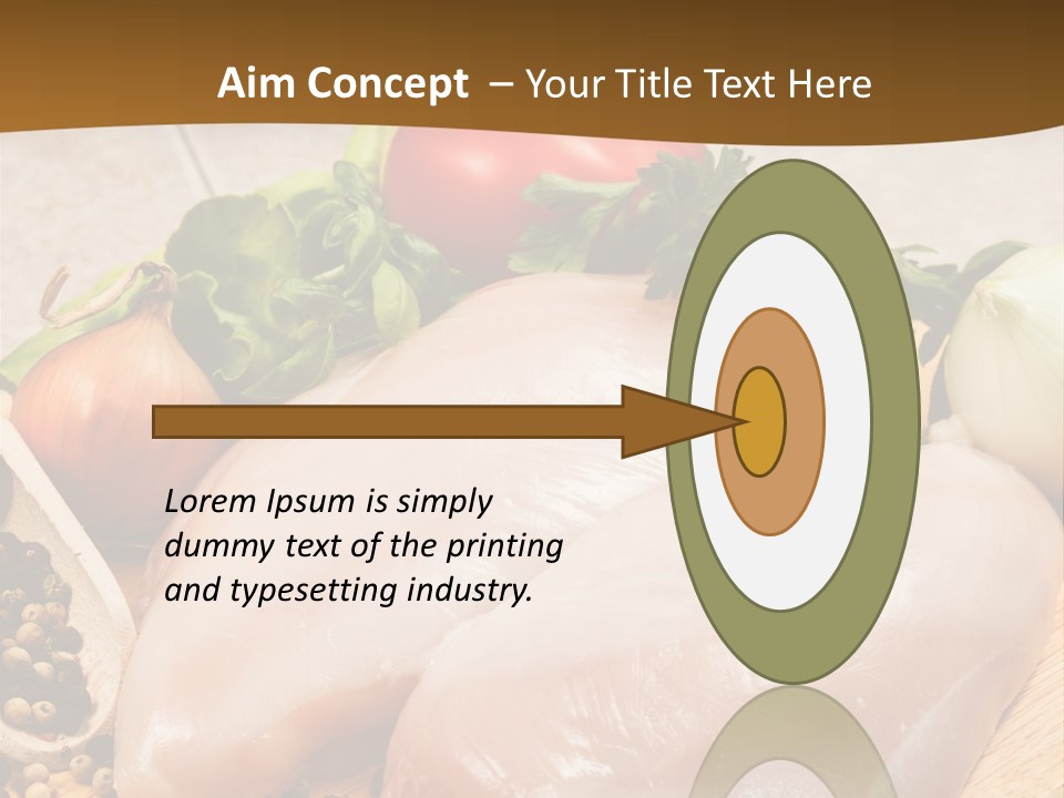 Grocery Meat Onion PowerPoint Template