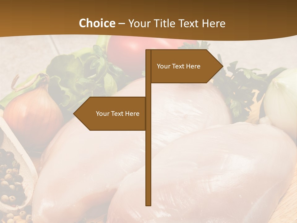 Grocery Meat Onion PowerPoint Template