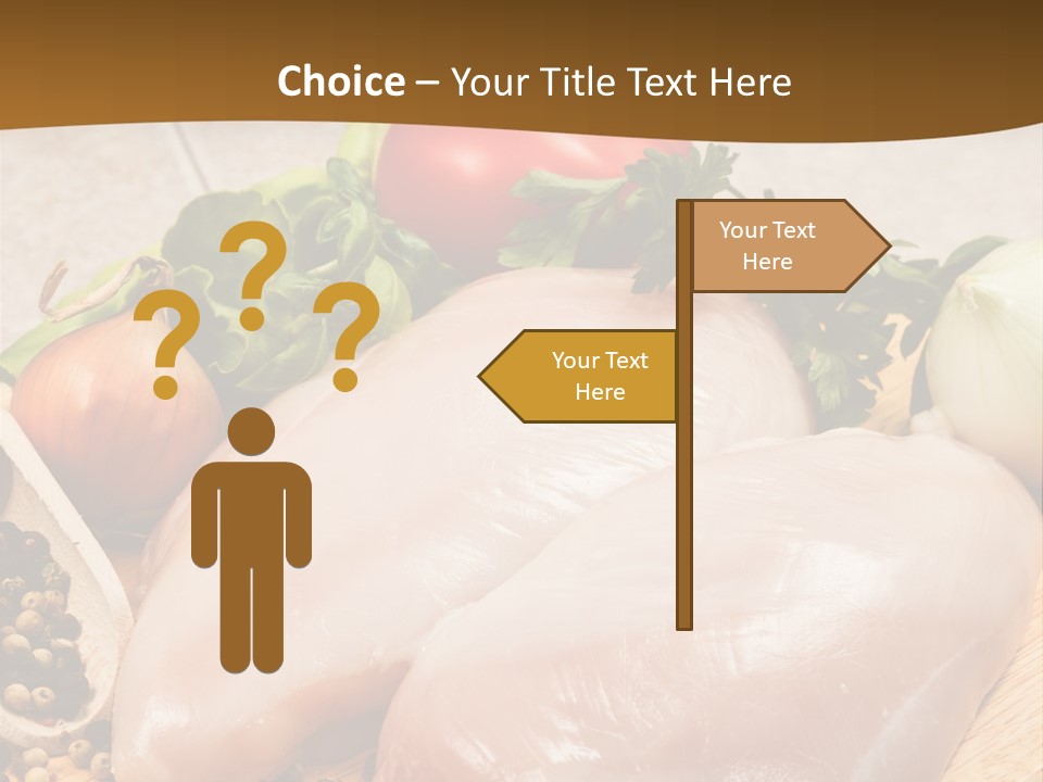 Grocery Meat Onion PowerPoint Template