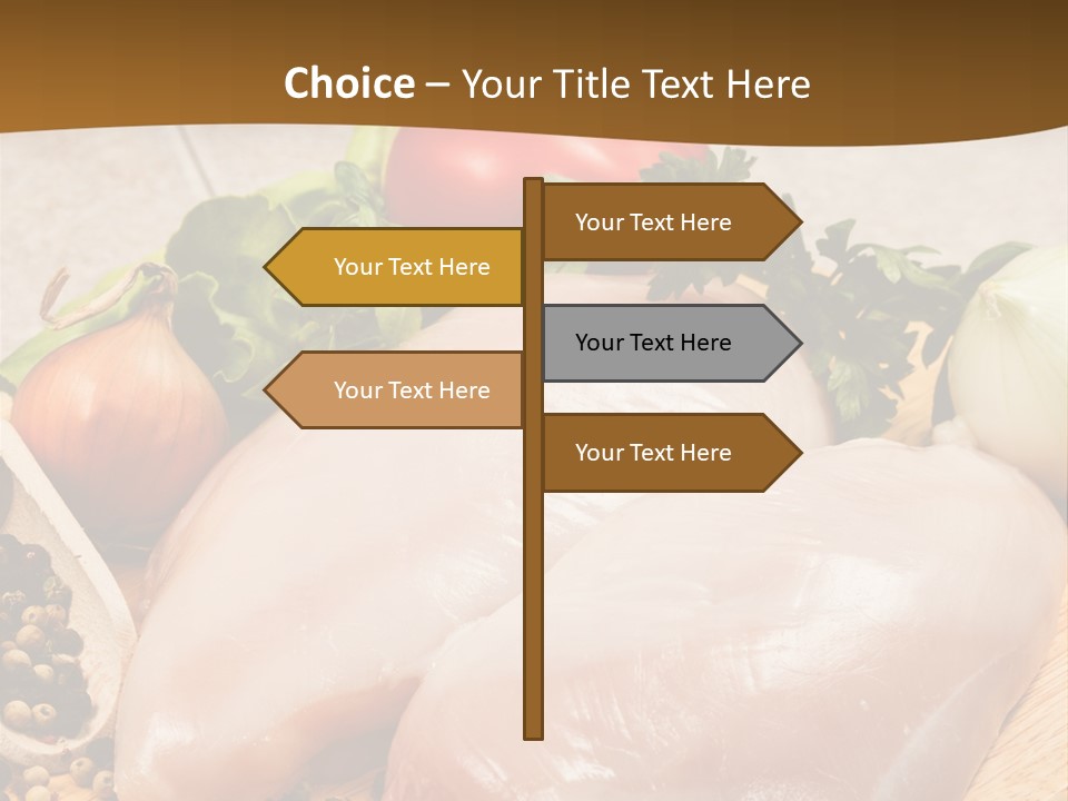 Grocery Meat Onion PowerPoint Template