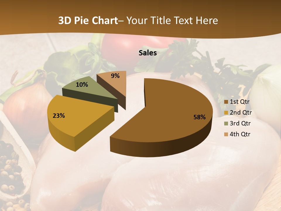 Grocery Meat Onion PowerPoint Template