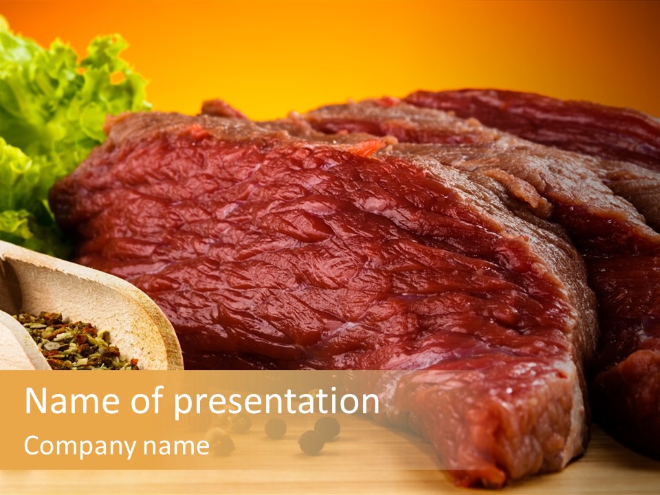 Raw Slice Edible PowerPoint Template