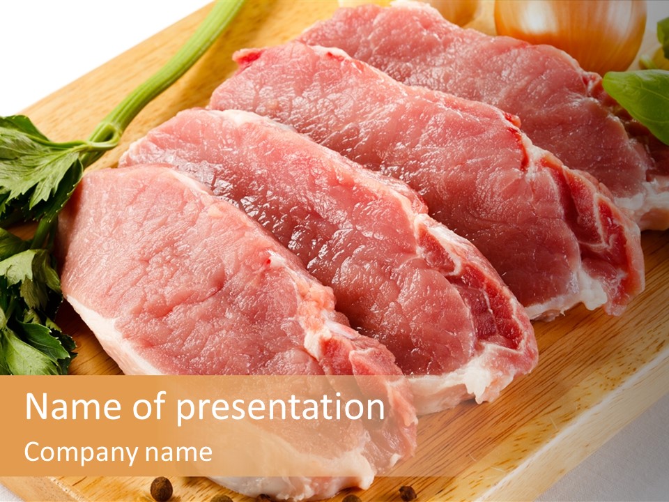 Background Fresh Meat PowerPoint Template