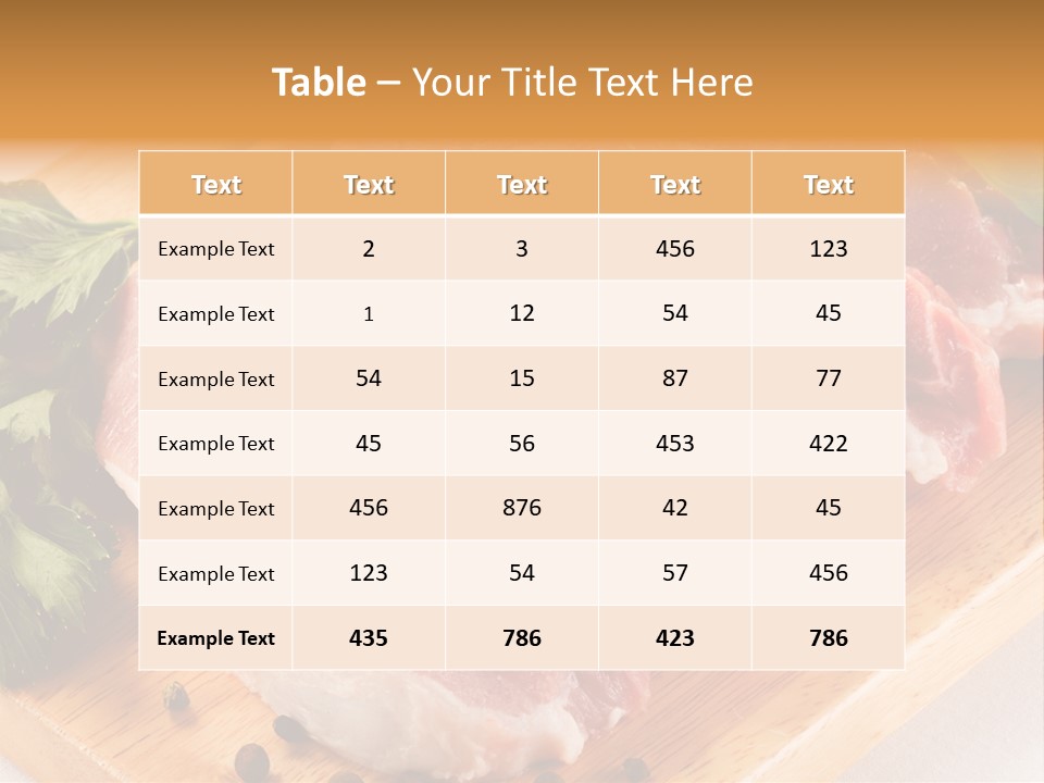 Background Fresh Meat PowerPoint Template