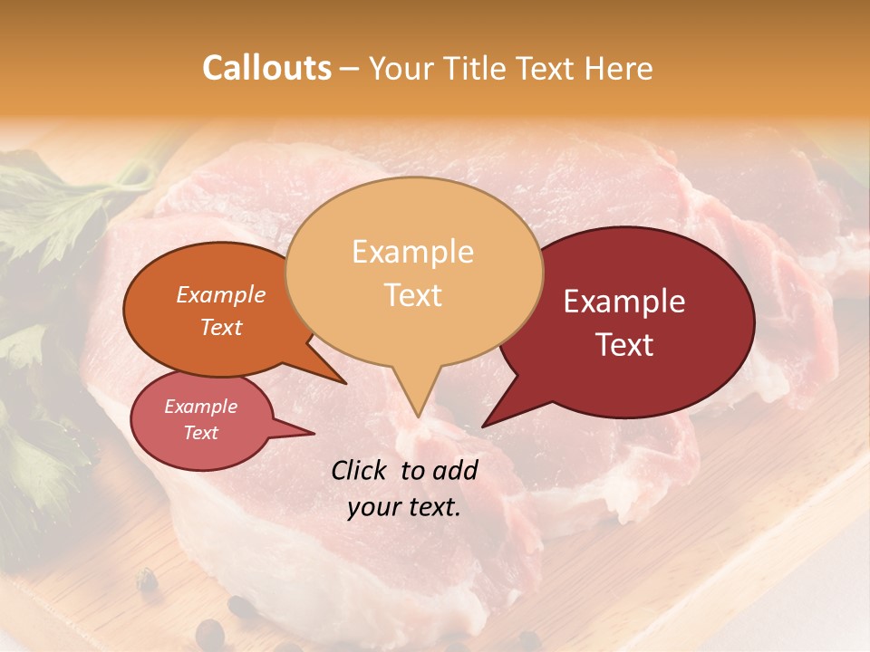 Background Fresh Meat PowerPoint Template