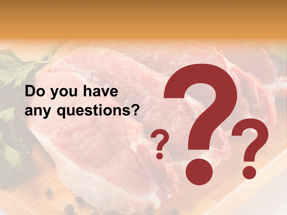 Background Fresh Meat PowerPoint Template