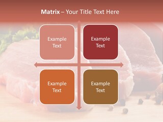 Sliced Steak Cutting PowerPoint Template