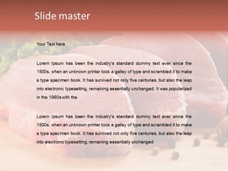 Sliced Steak Cutting PowerPoint Template