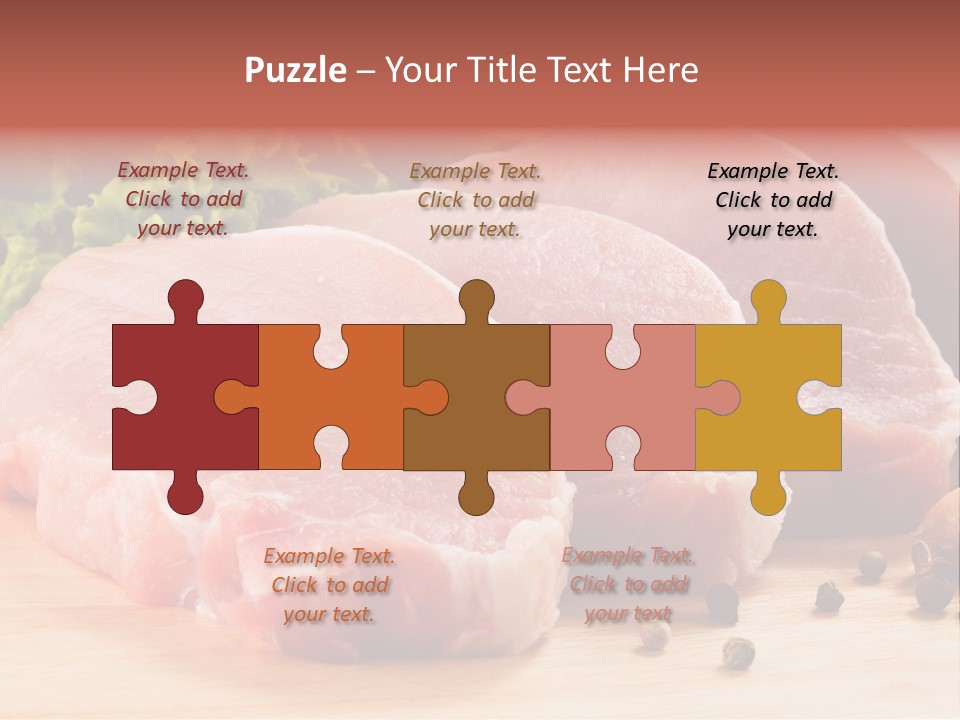 Sliced Steak Cutting PowerPoint Template
