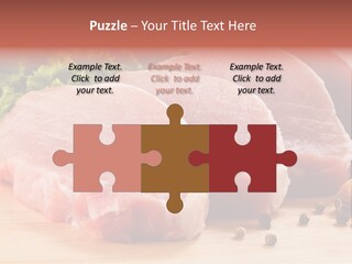 Sliced Steak Cutting PowerPoint Template