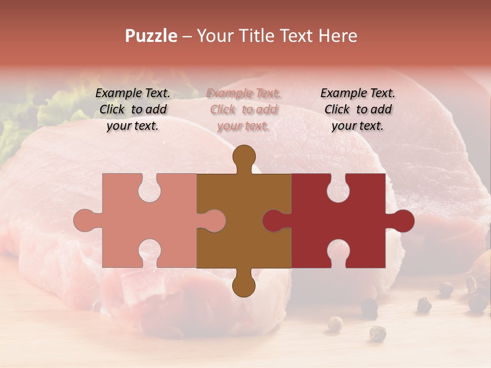 Sliced Steak Cutting PowerPoint Template