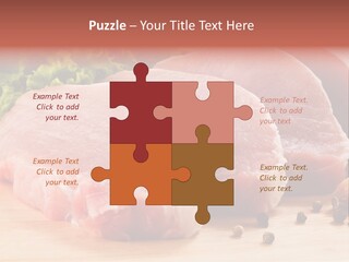 Sliced Steak Cutting PowerPoint Template